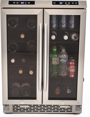 19 Bottle/66 Can Dual-Zone Wine & Beverage Center Wine Cooler, Fridge