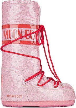 Icon Glitter Boot in Pink