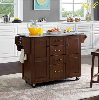 Eleanor Stainless Steel Top Kitchen Cart-AA