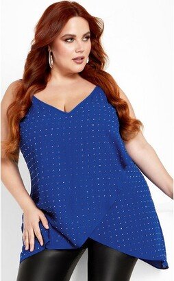 Women's Plus Size Cami Hi Lo Shine - Lapis - 16W