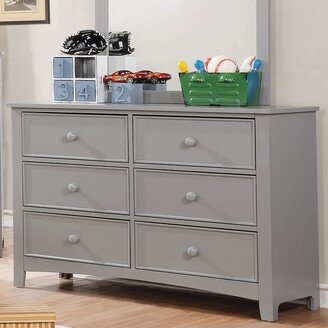 Deer Transitional 48-inch Wide Solid Wood 6-Drawer Dresser