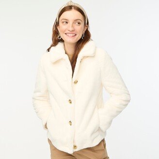 Women's Petite Faux-Fur Coat