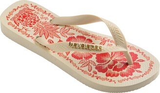 x Farm Rio Romance Mismatched Flip Flops