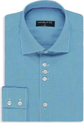 Masutto Classic Fit Houndstooth Dress Shirt