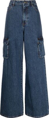 Mid-Rise Wide-Leg Jeans-BA