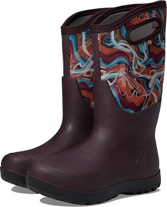 Neo - Classic Tall Glossy Abstract (Burgundy Multi) Women's Shoes