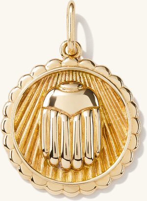 Resilience Scarab Coin Charm Pendant