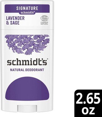 Schmidt's Lavender + Sage Aluminum-Free Natural Deodorant Stick - 2.65oz