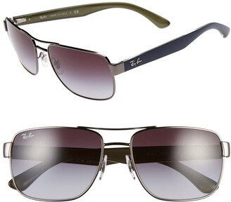 58mm Steel Aviator Sunglasses