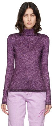 Purple Liquid Shine Turtleneck