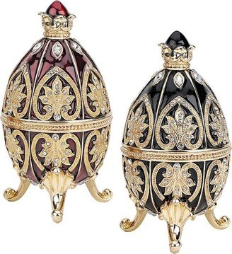 'Alexander Palace' Romanov-style Collectible Hand-painted Enameled Eggs