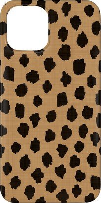 Custom Iphone Cases: Cheetah Spots - Brown Phone Case, Silicone Liner Case, Matte, Iphone 11 Pro Max, Brown