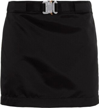 Buckled Straight Hem Mini Skirt