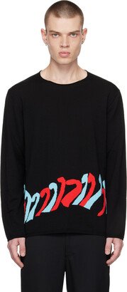 Black Graphic Sweater