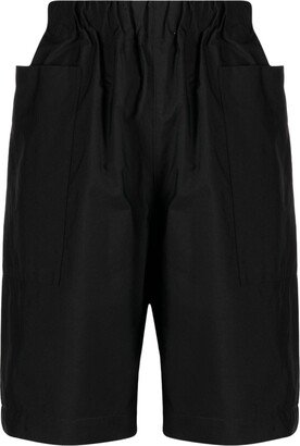 Elasticated-Waistband Straight-Leg Shorts