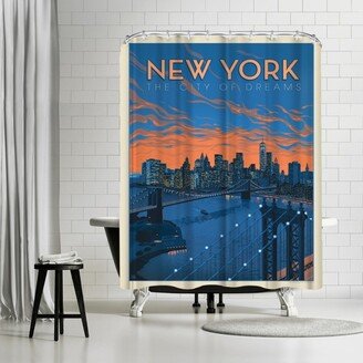 71 x 74 Shower Curtain, New York CIty of Dreams by Anderson Design Group