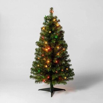 3' Pre-Lit Alberta Spruce Mini Artificial Christmas Tree Multicolor Lights - Wondershop™