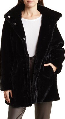 Faux Fur Hooded Reversible Jacket