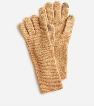 Ribbed tech-touch gloves in Supersoft yarn