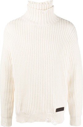 Ripped Ribbed Jumper