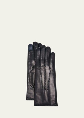 Guanti Giglio Fiorentino Leather & Cashmere Touch Screen Gloves