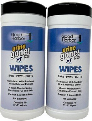 Urine Gone Pet Wipes for Ears, Paws and Butts - 2pk