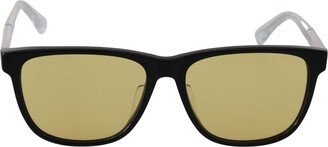 Black Frame DL0330-D 01E 57 Yellow Transparent Lenses Women's Sunglasses