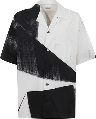 Brushstroke Collared Button-Up Shirt