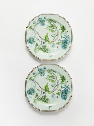 Aquazzura Casa Set Of Two Secret Garden Porcelain Dessert Plates