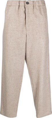 Straight-Leg Cotton Trousers-AN