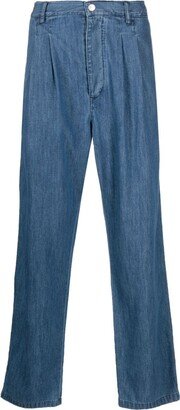 MARANT Pleat-Detail Wide-Leg Cotton Jeans