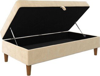 Prato Storage Ottoman Ivory Chenille - Room & Joy