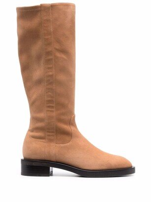 Suede Knee-Length Boots