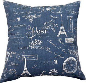 Paris Premier Navy Twill Throw Pillow Cover, Blue & White, , , Case More