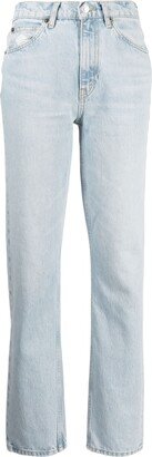 High-Waist Straigh-Leg Denim Trousers