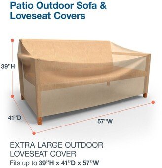 Budge Water-Resistant Outdoor Loveseat Cover, All-Seasons, Nutmeg