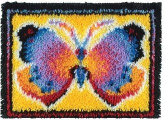 Butterfly Diy Latch Hook Kits Rug Embroidery Carpet Set Needlework With Crochet Crafts Shaggy For Adults/Kids