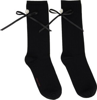 Black Bow Socks