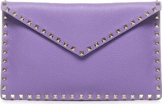 Garavani Rockstud Logo Detailed Clutch Bag