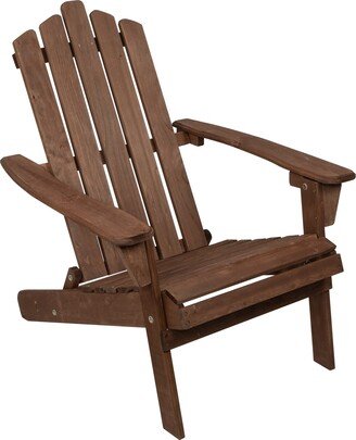 Northlight 36 Brown Classic Folding Wooden Adirondack Chair
