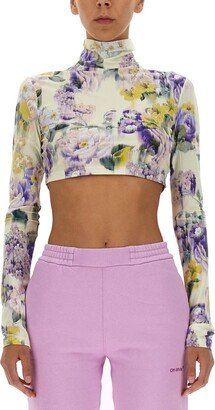 Crop Top With Floral Pattern