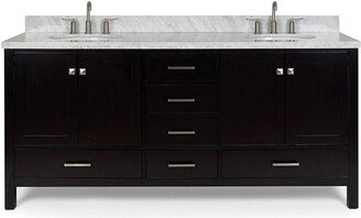 Cambridge 73 Floor Mounted Dual Basin Vanity Set with Wood