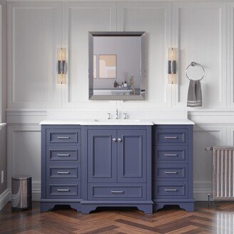 Kitchen Bath Collection KitchenBathCollection Nantucket 60 Single Bathroom Vanity with Quartz Top