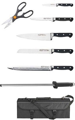 KFP-KITA, 7-Piece Cutlery Set, Knife Kit with Sharpening Steel & Compartment Knife Bag