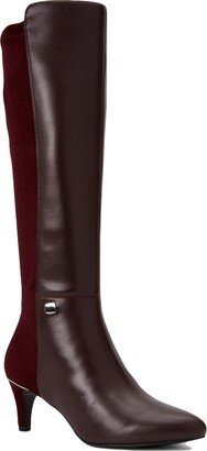 Hakuu Womens Zipper Pointed Toe Knee-High Boots