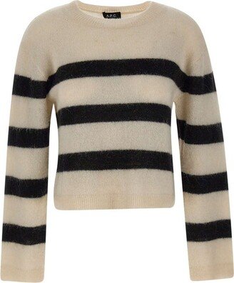 Long-Sleeved Striped Crewneck Jumper