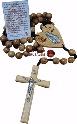 Holy Land Rosary, Big Rosary For Wall Blessing Rosary, Authentic Olive Wood