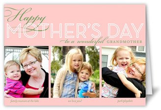 Mother's Day Cards: Happy Grandma Collage Mother's Day Card, Pink, Matte, Folded Smooth Cardstock, Square