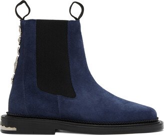 Blue Hardware Chelsea Boots