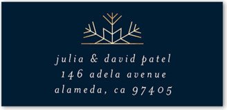 Address Labels: Modern Snowflake Gallery Address Label, Blue, Address Label, Matte